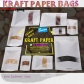 5 pcs Matt Finished Creamy White Kraft Candy Paper Bag Kraft Gift Paper Bag with Window